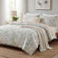 Ensemble d'édredon à motif floral vert 100% coton 3 pièces Ensembles de literie rétro réversible doux et léger pour toutes saisons-123261097
