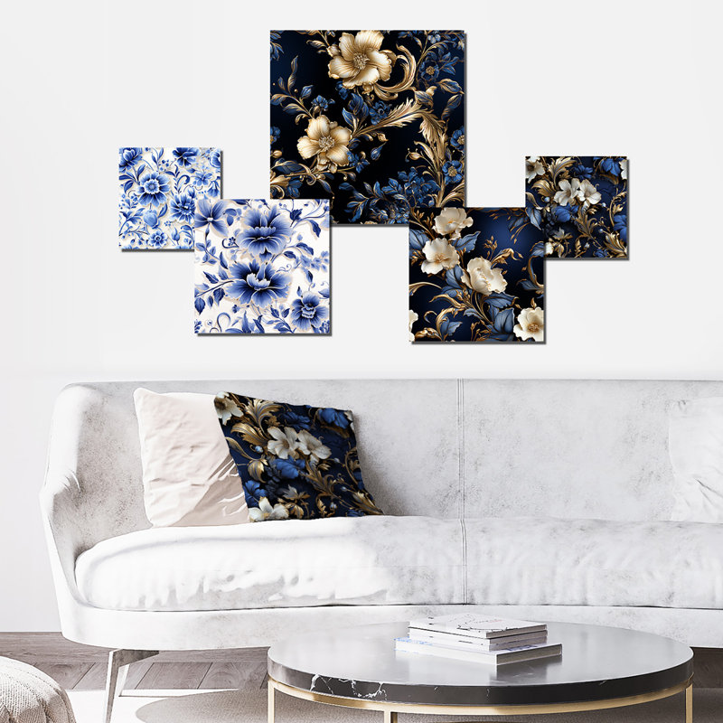 Acton - ensemble d'art mural floral de 5