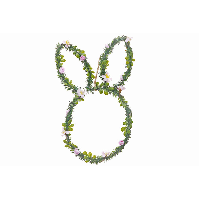 Décoration murale feuilles de lapin et fleurs