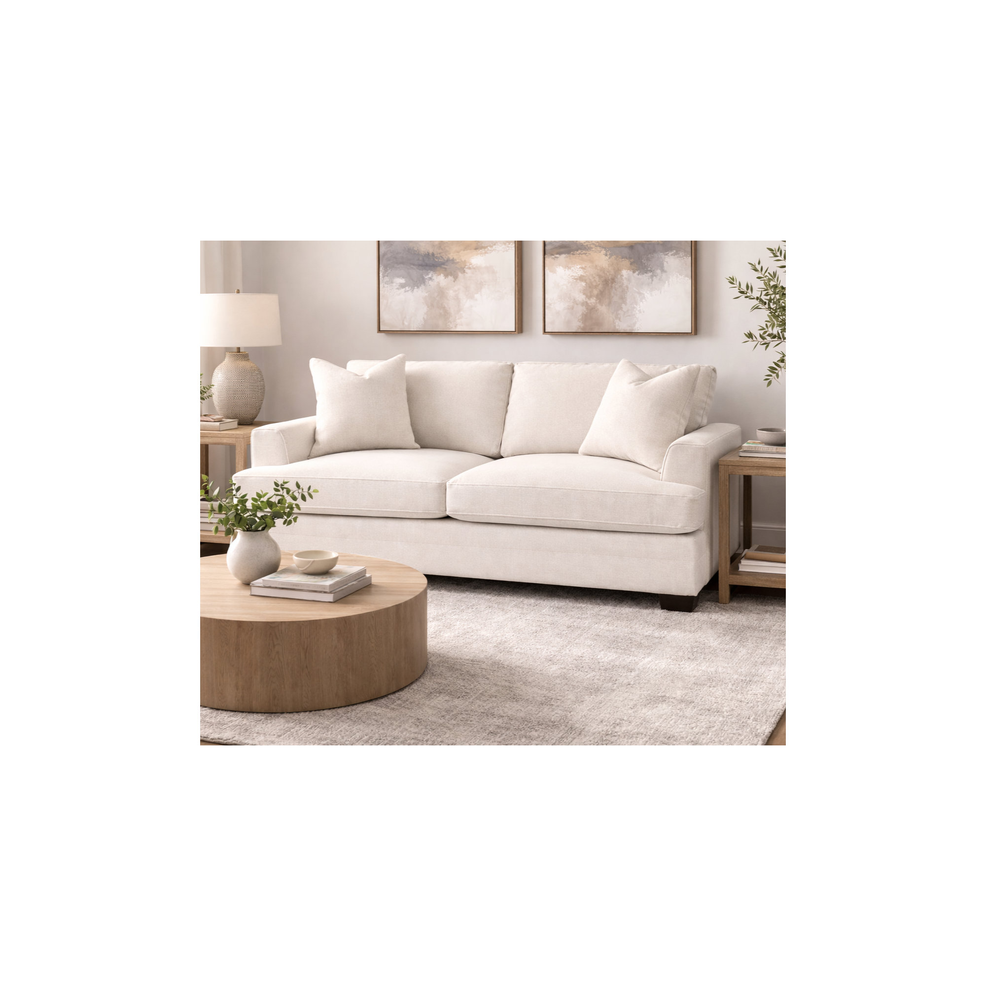 Edan Upholstered Queen Sleeper Sofa, Cruise Gray Striped