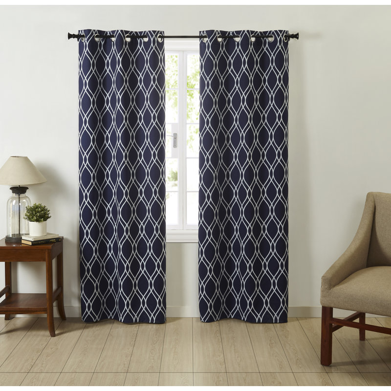 Ensemble de rideaux 2 pièces Trevor, Bleu, l 38 po x L 84 po