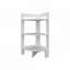 Tablette d'angle blanche avec 3 tablettes