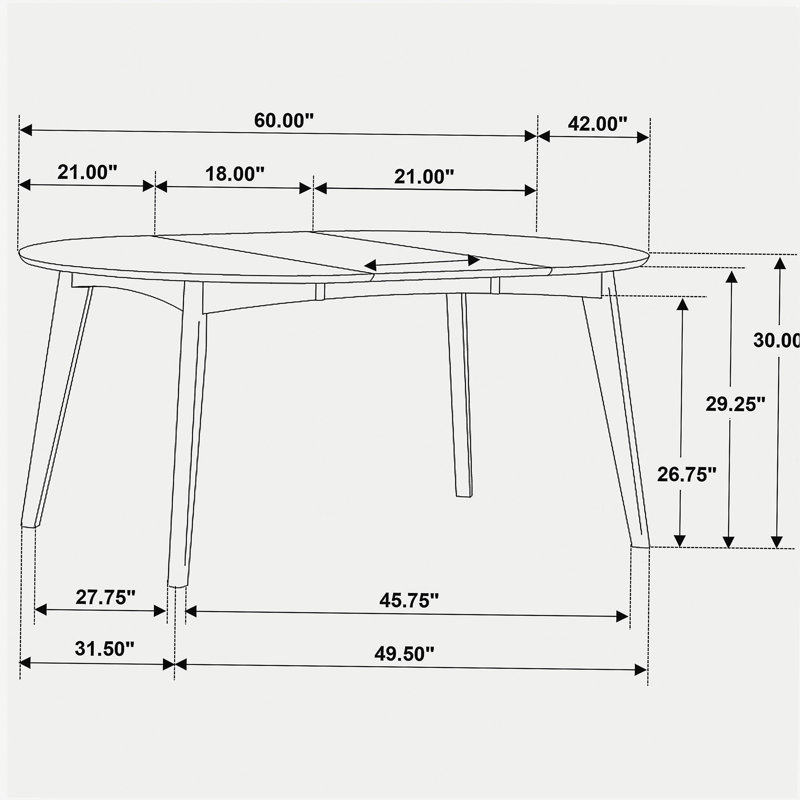 Thomson Dark Walnut Extension Leaf Dining Table