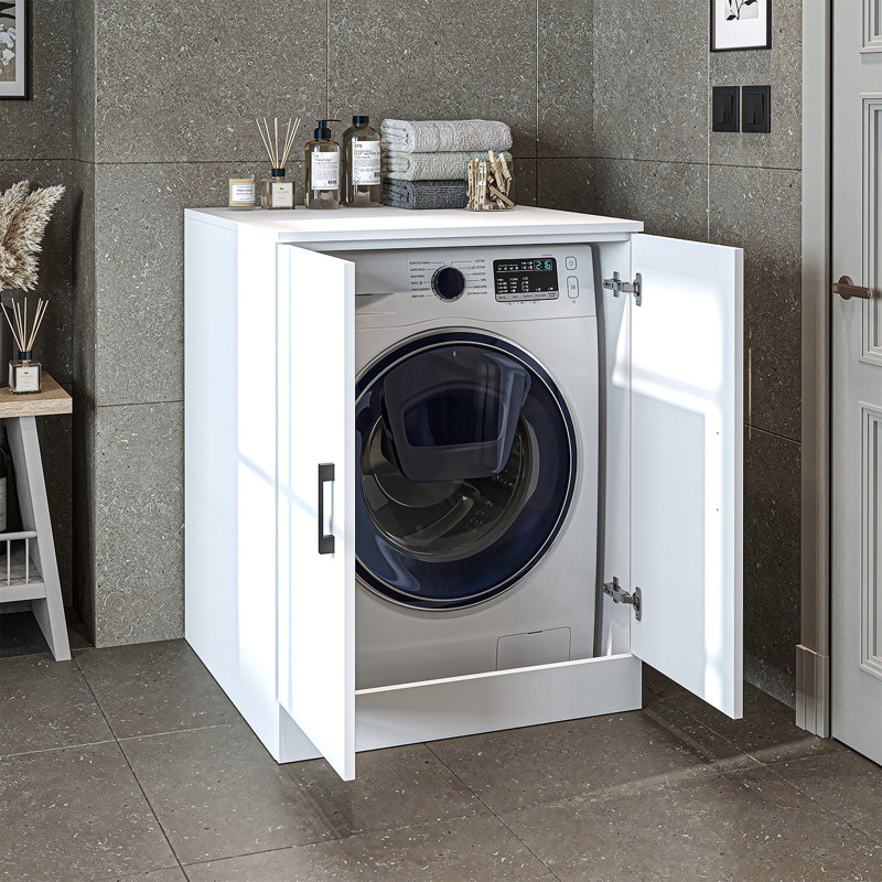 Manufactured Wood Laundry Room Organiser, White