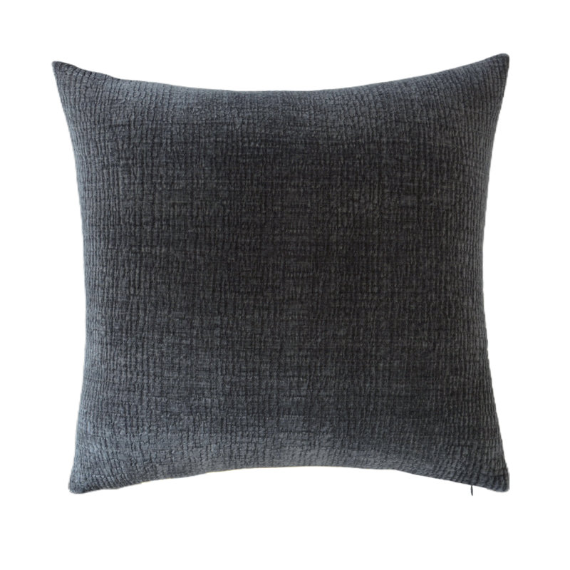 Oreiller texturé noir Tivoli, Carré H 22 po x l 22 po, Noir