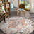 Beverly Oriental Orange/Blue/Cream Area Rug-1390799260