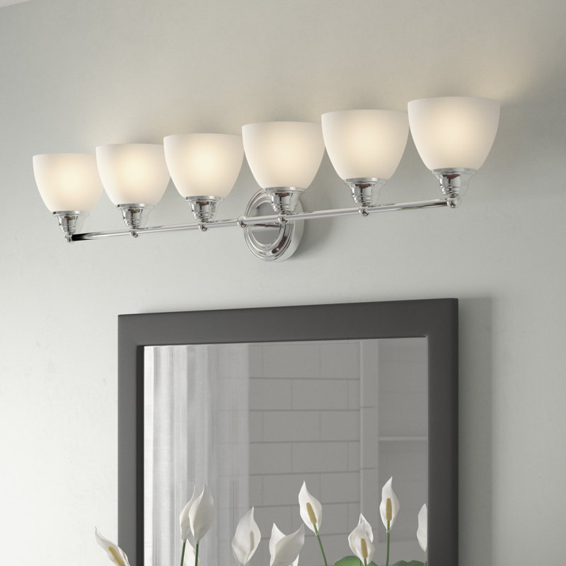 Éclairage de salle de bain à intensité variable 6 lumières Mayday, Chrome poli