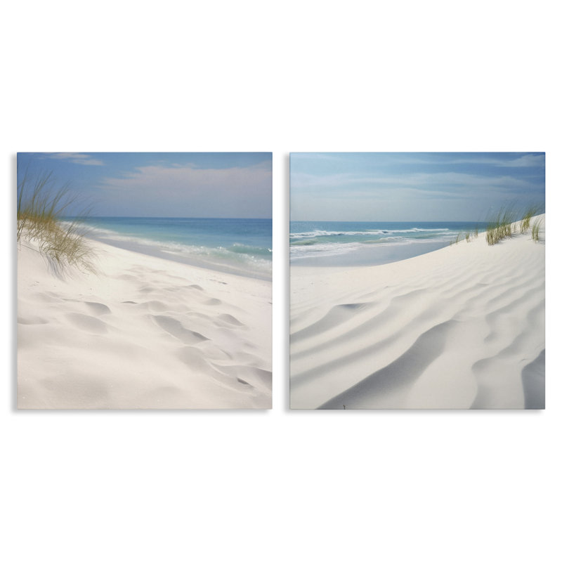 Ensemble d'art mural sur toile Serene Beach Sand Dune 2 par Lazar Studio, H 24 po x l 24 po