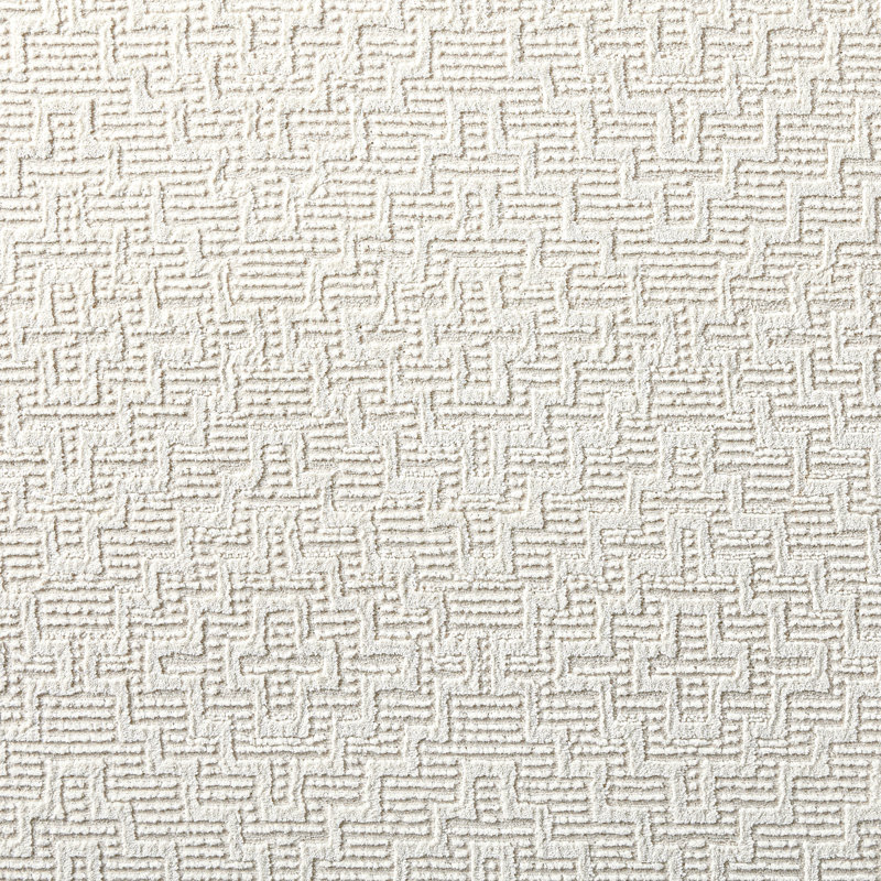 TOWN & COUNTRY LUXE Tretta Modern Geo Area Rug with Plush High-Low Texture, Ivory, Rectangle 6'6" x 9'6"
