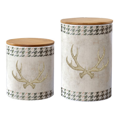 Ensemble de 2 pots en bois