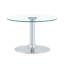 Table basse ronde en verre trempé de 27,5 pouces de diamètre. 17,7 pouces de haut-134532059