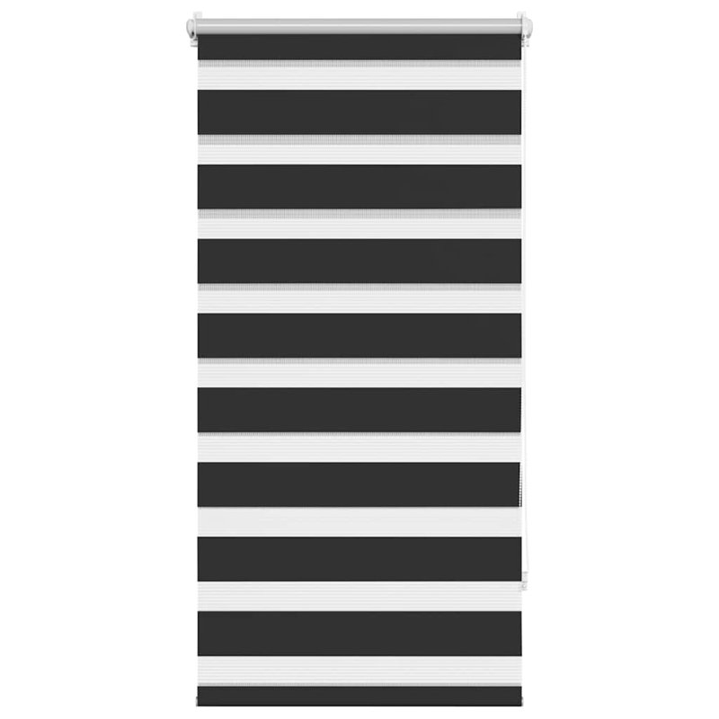 Semi Sheer Roller Blind, Black, 80cm W x 150cm L