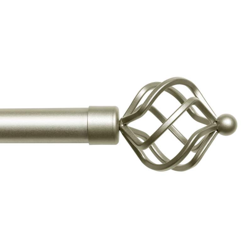  Ensemble de tringle à rideau avec embout de torche ajustable, réglable, Bronze mat, 84" - 160"