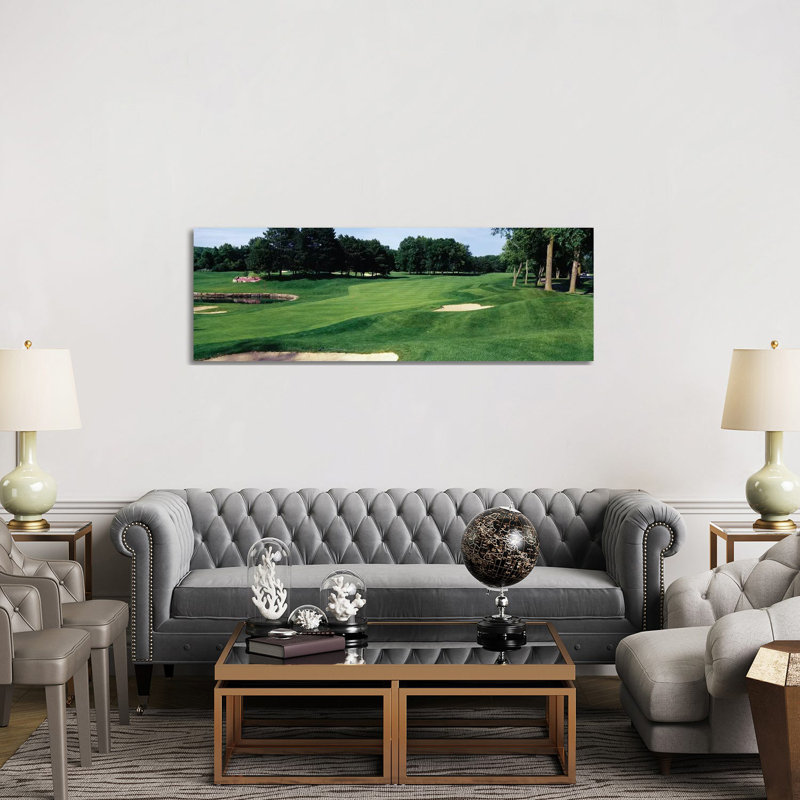 Trees In A Golf Course, Whirlpool Golf Course, Niagra Falls, Ontario, Canada by Panoramic Images - Wrapped Canvas Panoramic Gallery-Wrapped Canvas Giclée