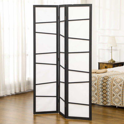 Cedardale 47.2'' W x 66.9'' H 3 - Panel Solid Wood Folding Room Divider