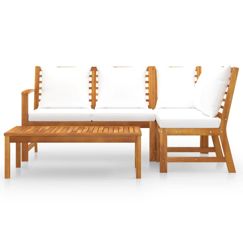 Bibliothèque moderne en bois d'acacia massif avec tissu en polyester