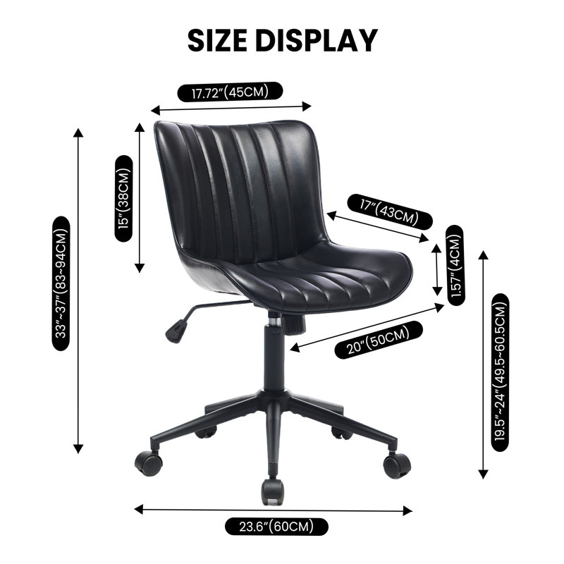 Office Chair, Black, Black