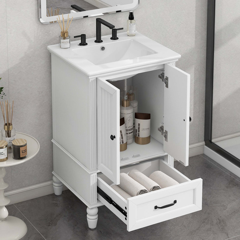 Meuble-lavabo avec lavabo 20 po et deux portes 20 po