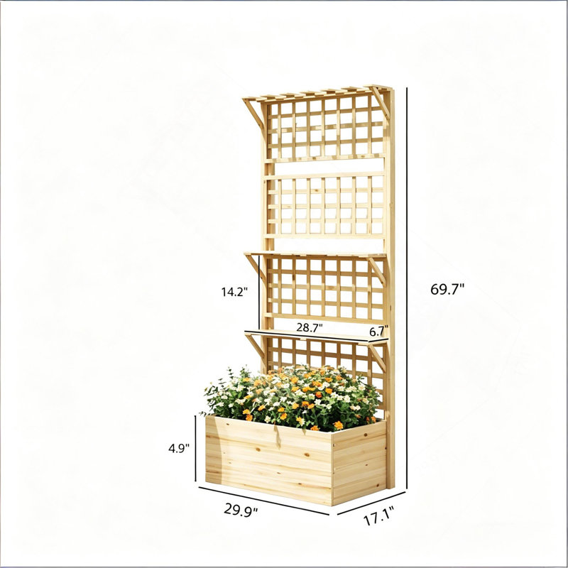 Jardinière surélevée pour jardin, lit de jardin surélevé en bois, jardinière