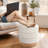 Carra 18'' Wide Round Upholstered Pouf Ottoman-834965232