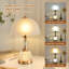 Lampe de chevet Lampe de table pétale de luxe interrupteur à bouton-poussoir de chambre à coucher, salon, salle de contrôle, gradateur, ambiance chaleureuse, lampe de bureau