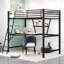 Lit en bois et panneau de fibres à densité moyenne avec bureau et tablette Loft-47118967-36159586