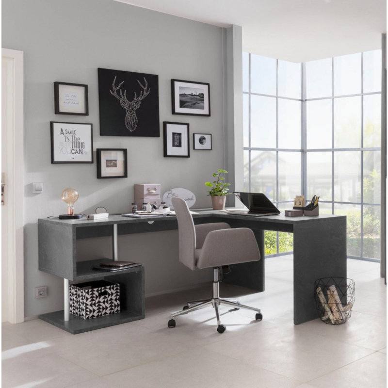 Cadogan L-Shaped Executive Desk, Slate