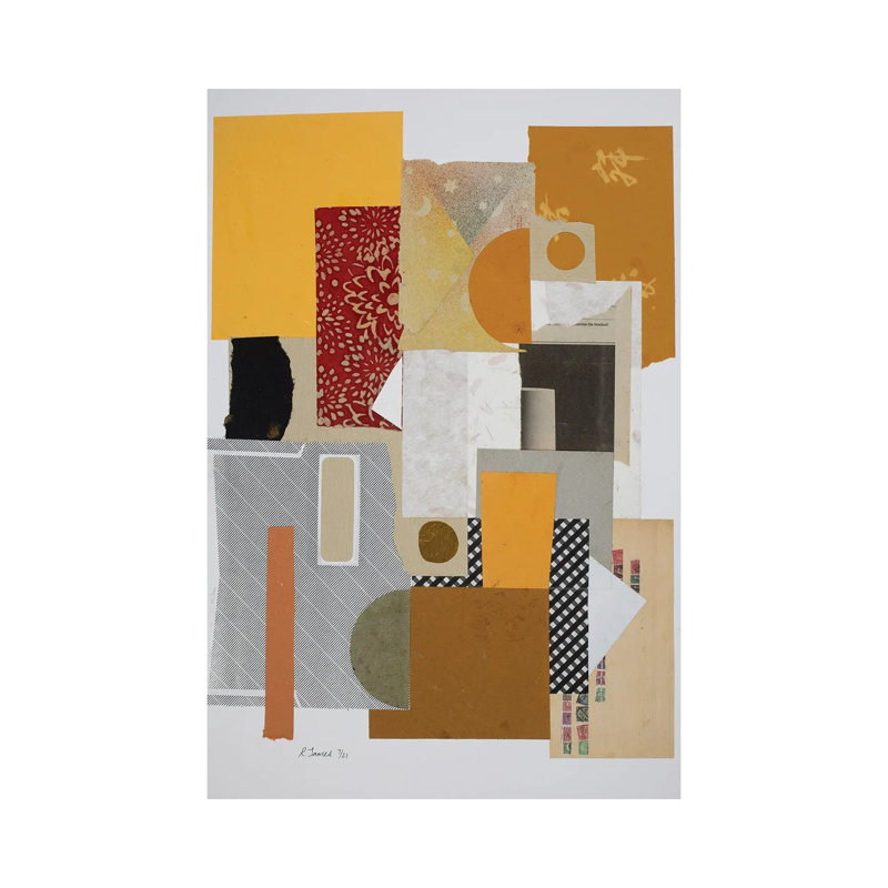 Mixed Media Collage CCCIV by Randall James - Gallery-Wrapped Canvas Giclée on Canvas, No Frame, 20.32 cm H x 30.48 cm W