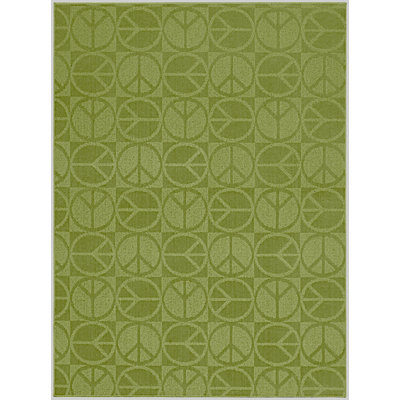 Tapis vert touffeté à motif géométrique Stach