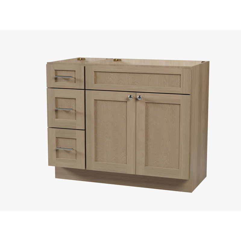 Base de meuble-lavabo simple 42 po Disar, Chêne naturel