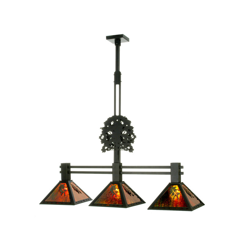 Rustic Lodge 3 - Light Pendant, Black/Red