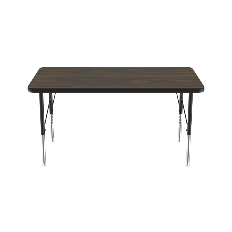 Table d'activité rectangulaire à hauteur ajustable, Noyers, H 29 po x L 60 po x l 24 po