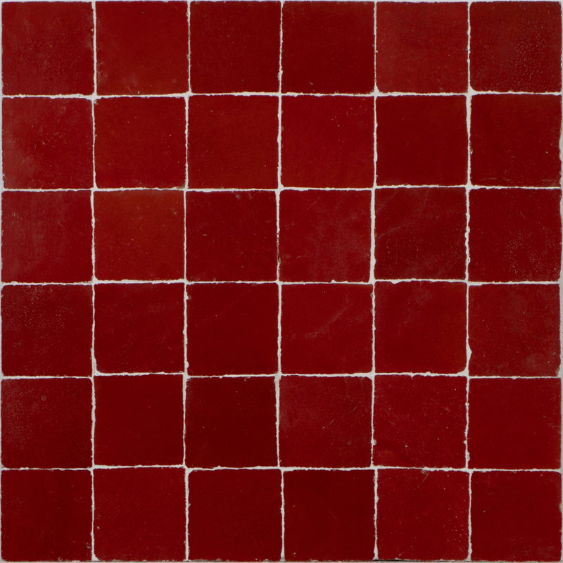 Zellige 2" x 2" Terra Cotta Wall & Floor Tile, Red