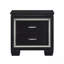 Table de chevet 1Pc, 2 tiroirs en queue d'aronde, façades en faux alligator-41252774