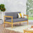 Weatogue 52.75'' Wide Acacia Loveseat with Cushions