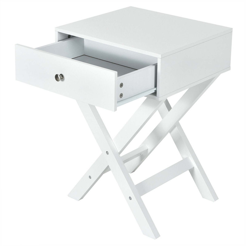 Table de chevet d'appoint Iowa Park, Blanc