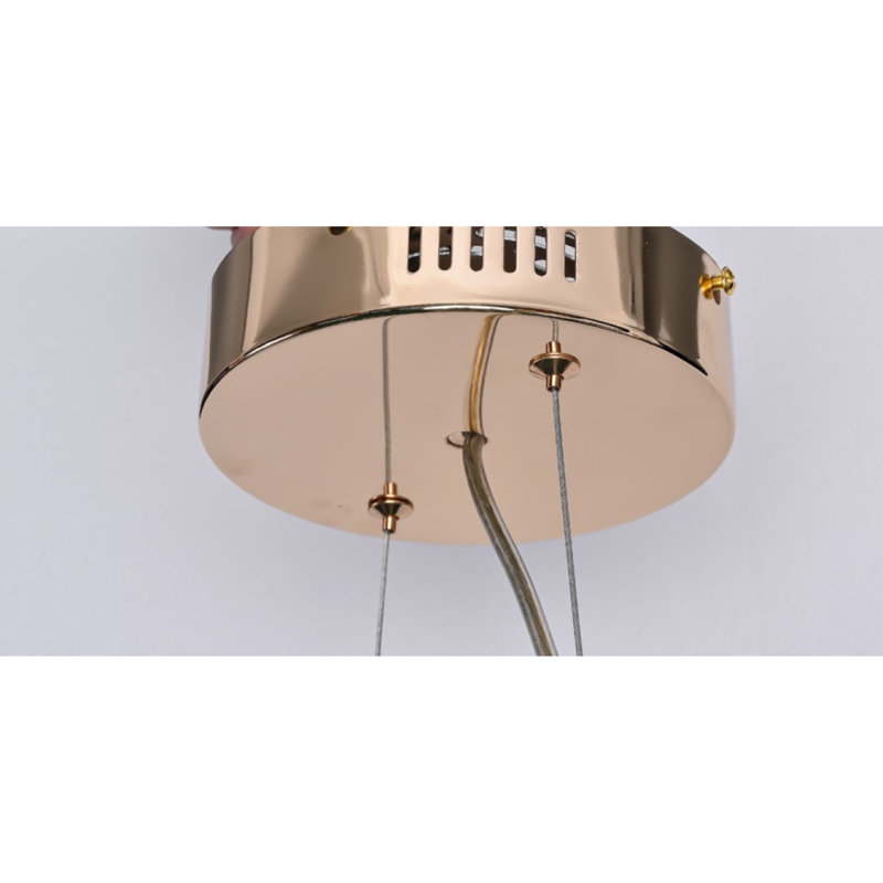 Lustre suspendu en porcelaine Petra Light, Bleu pastel, Bronze brossé, 18" Width x 16" Height