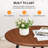 Patio Steel Side Table Woodgrain