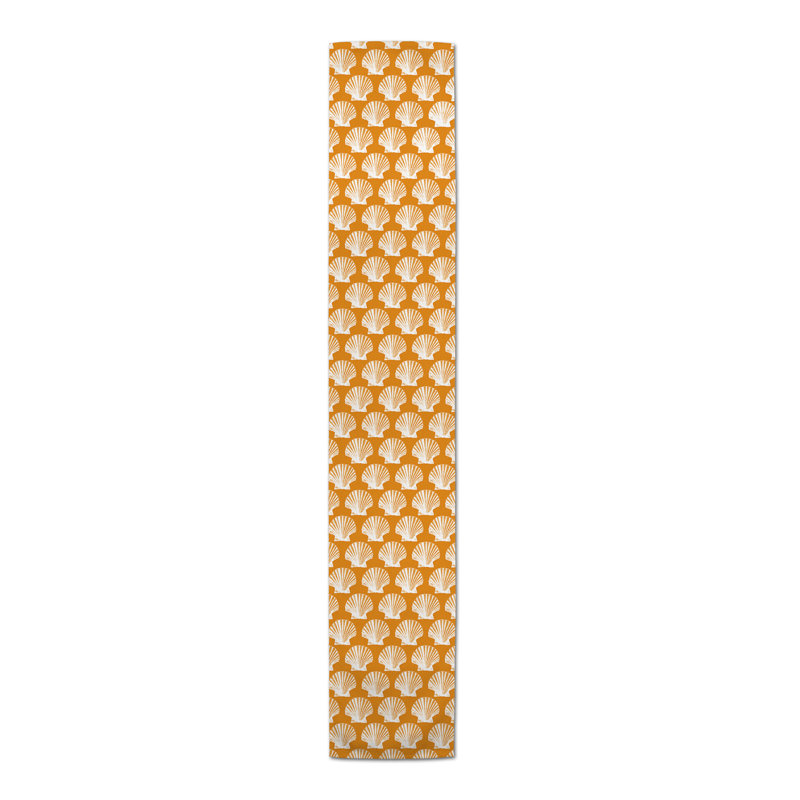 Amaya Geometric Table Runner, 72" L x 16" W, Orange
