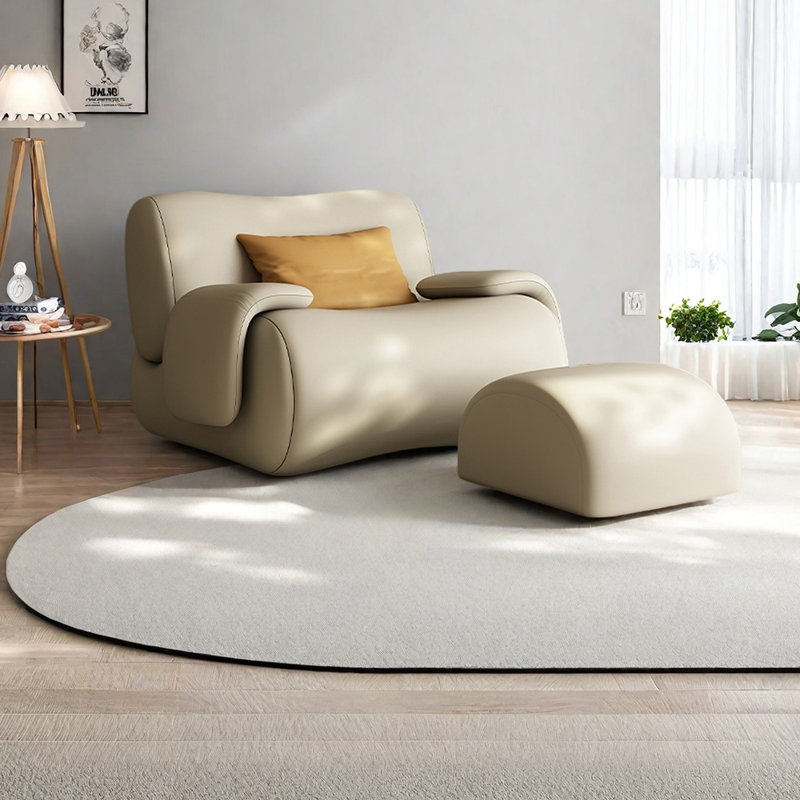 Mascher, Beige Faux Leather