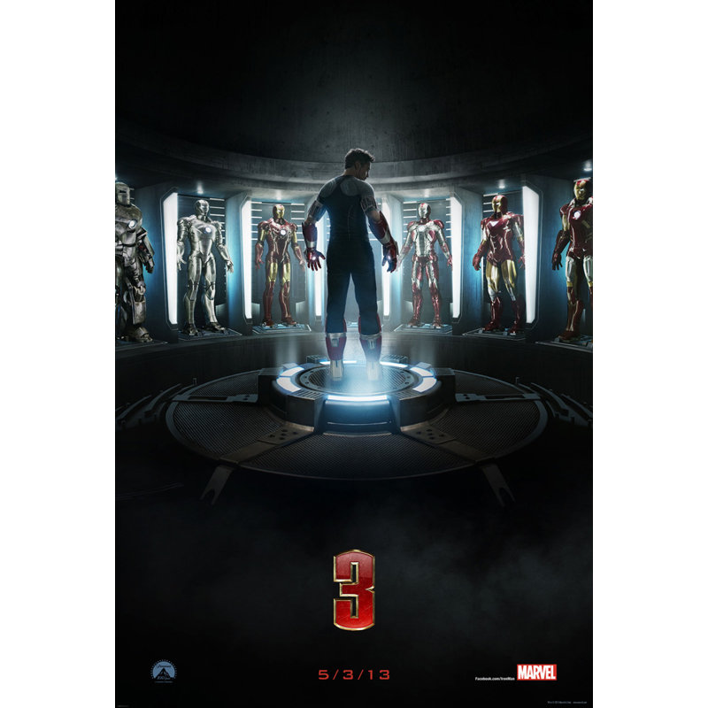Iron Man 3, H 18 po x l 12 po