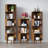 Corner Bookcase Bamboo Bookshelf Storage Cabinet Display Shelf-833023553