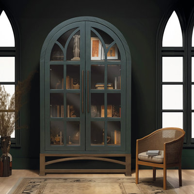 Baskerville 2 Glass Door Cabinet by Red Barrel Studio