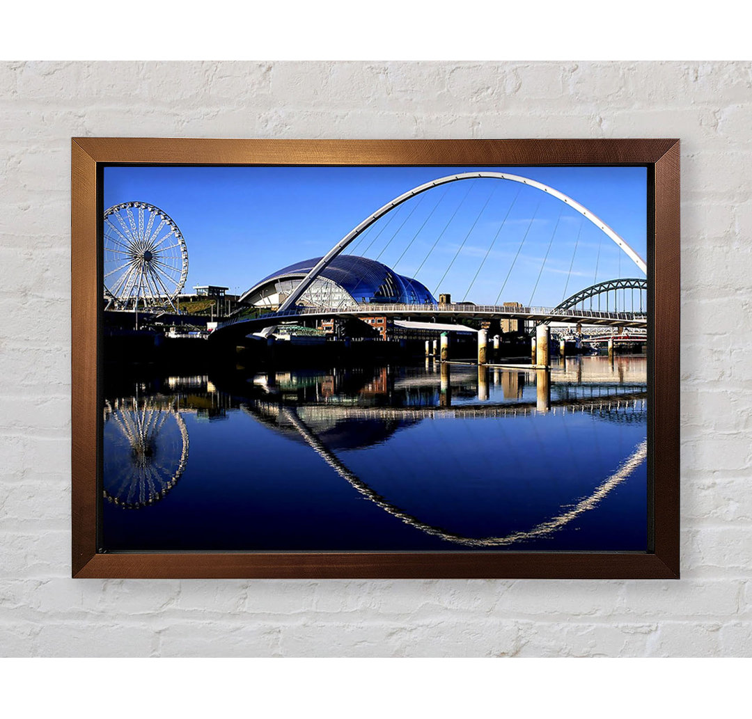 Millennium Bridge Newcastle England - Einzelner Bilderrahmen Kunstdrucke