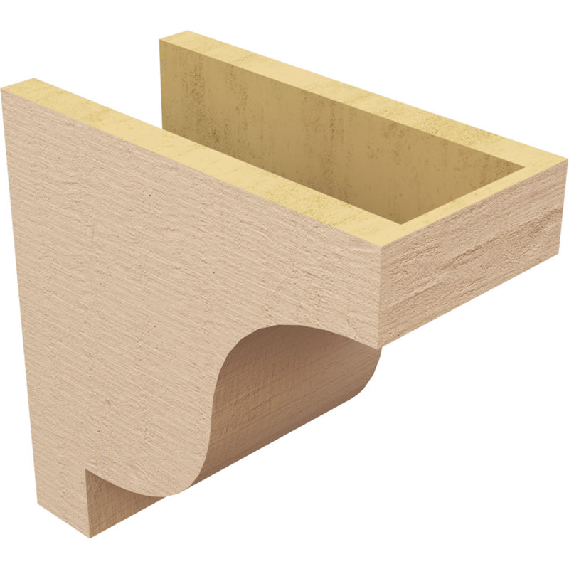 Bois de cèdre brut Newport, grain de bois TimberThane, brun clair apprêté, H 12 po x l 6 po x P 12 po