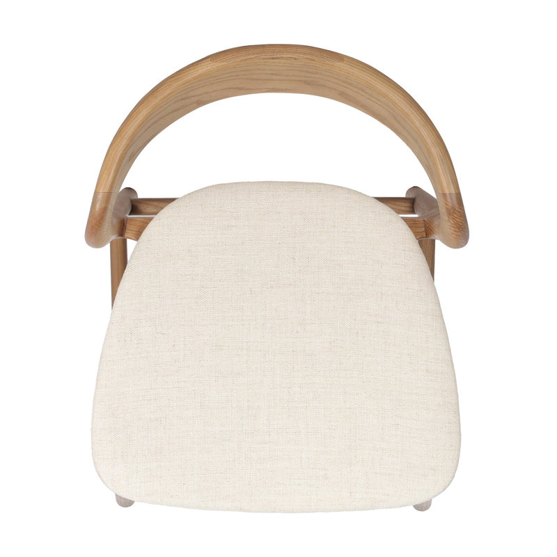 Amare Counter & Bar Stool, Alcala Cream Polyester Blend/Natural, Bar Stool (30" Seat Height)