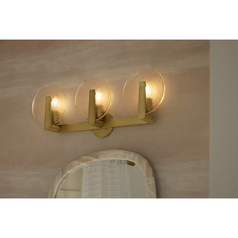 Hint Three-Light Sconce, Brushed Brass