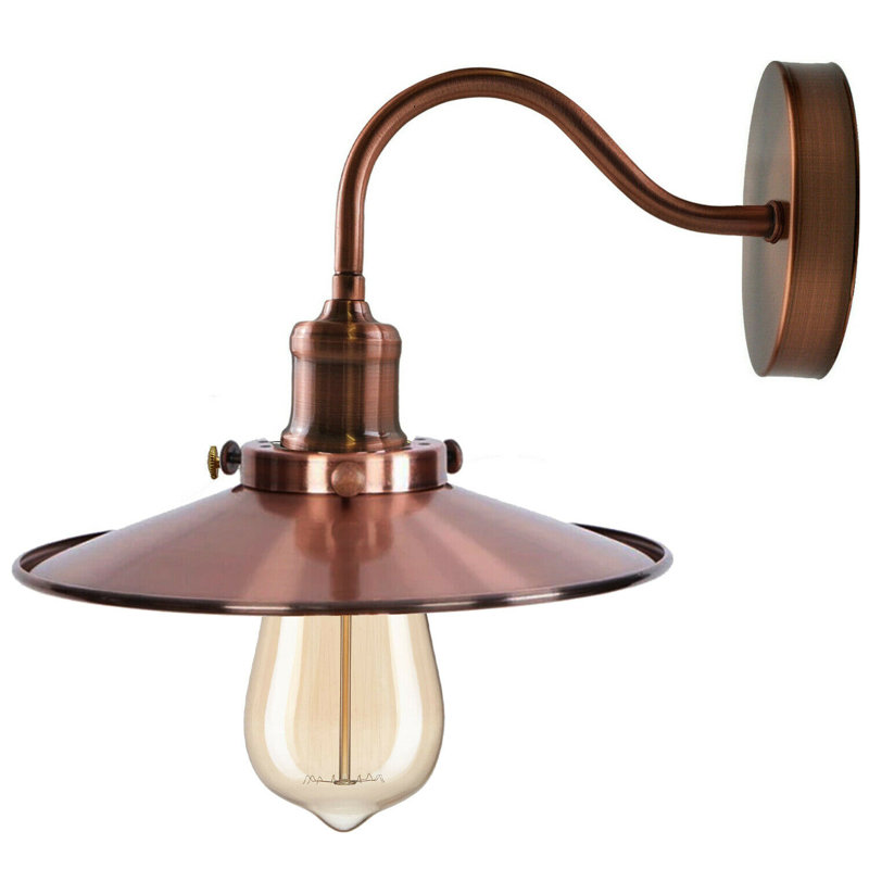 Hedrick Armed Sconce, Copper
