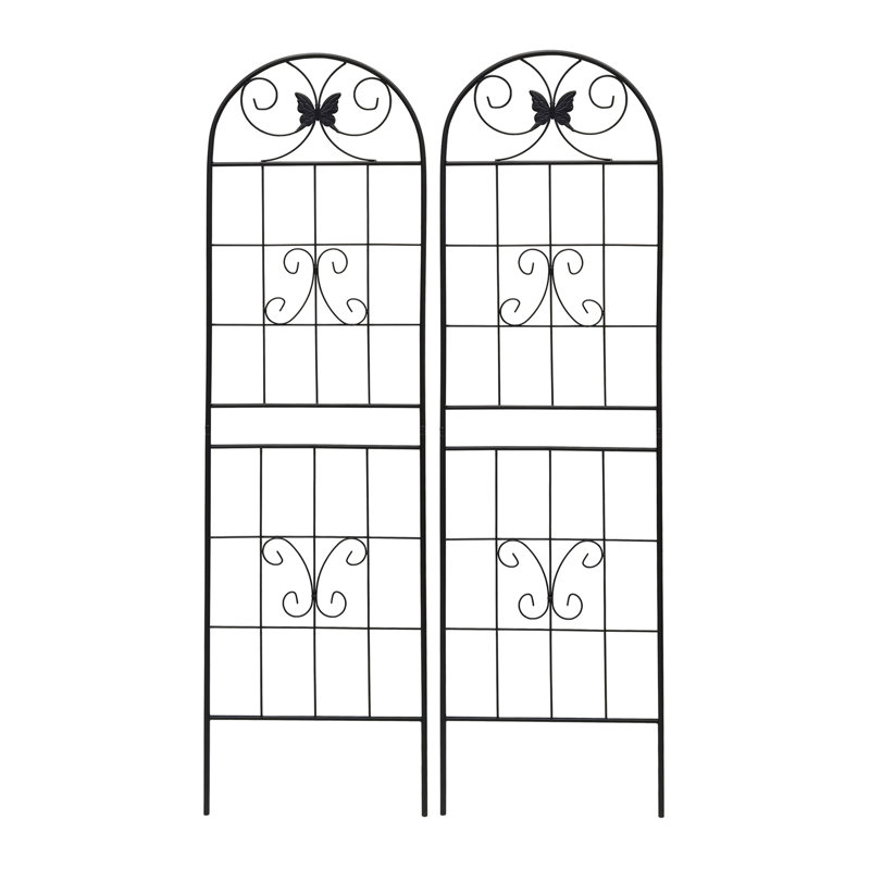 Treillis de jardin en métal - Treillis antirouille pour plantes grimpantes, H 71 po x l 19,7 po x P 0,2 po
