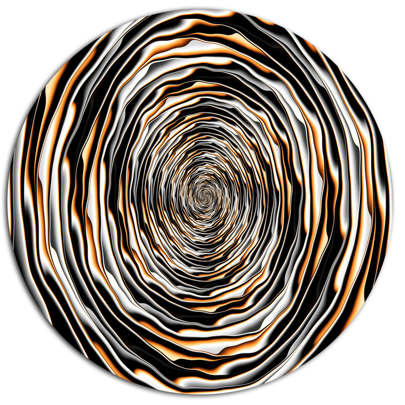 « fractal rotatif abstract design », impression sur métal, H 36 po x l 36 po x P 1 po